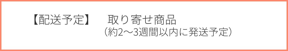 【配送予定】取り寄せ商品（約2〜3週間以内に発送予定）