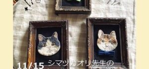 埼玉 川越『刺繍&刺し子』手芸教室11/15(土)(シマヅカオリ先生)